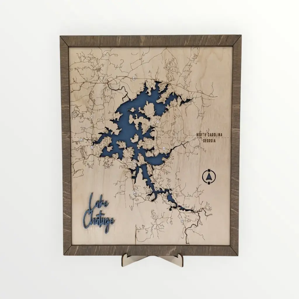 Lake Chatuge Map (9.5 x 11.75)
